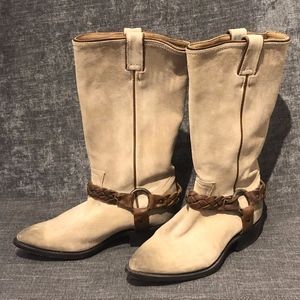 Awesome Suede Frye Cowboy Boots Sz 7.5
